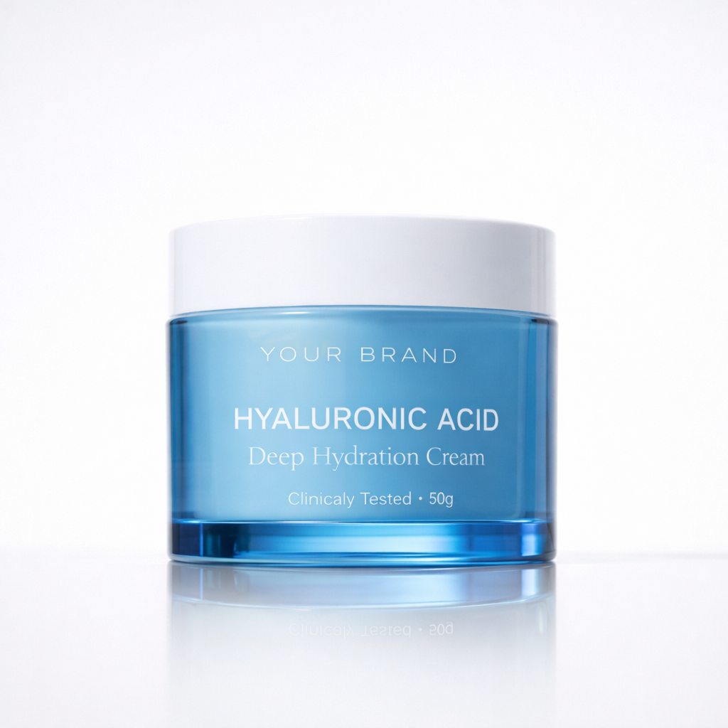 Crema hidratante facial con ácido hialurónico y salicílico